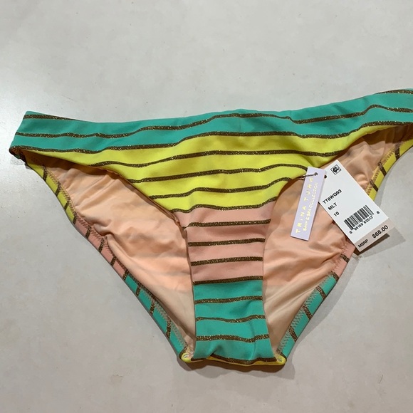 Trina Turk Lurex Stripe Basic Hipster‎ Swim Bottom - Picture 4 of 8